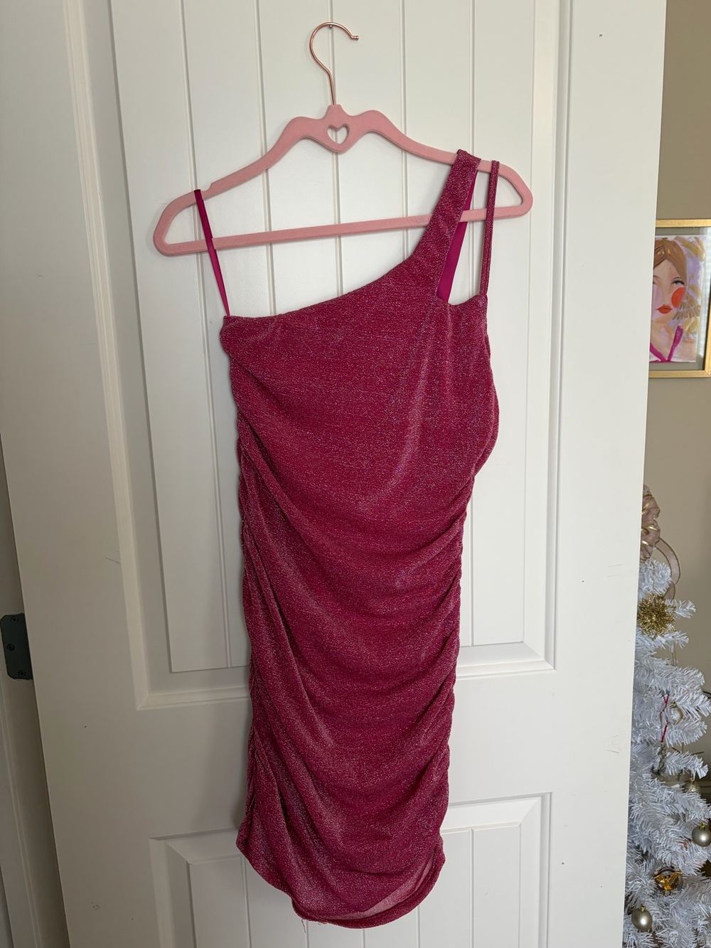 superdown one shoulder sparkle dress
